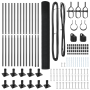 Juego de postes de cerca Set de 2 Gris Metal 25 x 1.5 m Robusto | Foro24.es | Tu tienda online para hogar, jardín y más Foro24.es