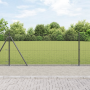 Valla de Alambre Soldado con 13 Postes Flangados Gris 0,8x50 m Acero | Foro24.es | Tu tienda online para hogar, jardín y más Foro24.es