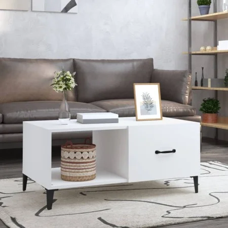 Mesa de centro madera contrachapada blanco 90x50x40 cm de vidaXL, Mesas de centro - Ref: Foro24-812663, Precio: 51,07 €, Desc...
