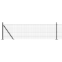 Cerca de Alambre Soldado con 7 Postes con Flange Gris 0.6x100 m de Acero de , Paneles de vallas - Ref: Foro24-3352611, Precio...