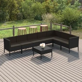 8-piece garden furniture set and black synthetic rattan cushions by vidaXL, Garden sets - Ref: Foro24-3094429, Price: 686,89 ...