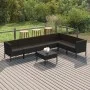 8-teiliges Gartenmöbel-Set und schwarze synthetische Rattankissen von vidaXL, Gartensets - Ref: Foro24-3094429, Preis: 686,89...