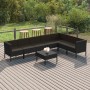 8-teiliges Gartenmöbel-Set und schwarze synthetische Rattankissen von vidaXL, Gartensets - Ref: Foro24-3094429, Preis: 693,66...