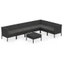 8-teiliges Gartenmöbel-Set und schwarze synthetische Rattankissen von vidaXL, Gartensets - Ref: Foro24-3094429, Preis: 686,89...