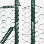 Valla Hexagonal Verde 1.2x10 m Acero de , Postes de cerca - Ref: Foro24-3352642, Precio: 70,39 €, Descuento: %
