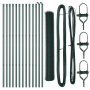 Set de Cercado Juego de 2 Verde Oscuro Metal 25 x 1 m von , Zaunpfosten - Ref: Foro24-3352673, Preis: 105,05 €, Rabatt: %