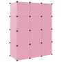 Children's cube shelf with 12 pink compartments PP by vidaXL, Shoe racks and shoe organizers - Ref: Foro24-340581, Price: 97,...