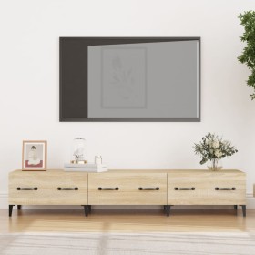 Mueble de TV madera contrachapada roble Sonoma 150x34,5x30 cm