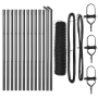 Set de Vallas Set de 2 Gris Metal Grande Duradero von , Zaunpfosten - Ref: Foro24-3352804, Preis: 70,49 €, Rabatt: %