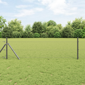 Cerca Hexagonal Gris 0,6x25 m Acero