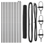 Juego de Cercas Set de 2 Gris Metal 25 x 1.2 m Duradero | Foro24.es | Tu tienda online para hogar, jardín y más Foro24.es