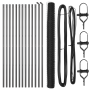 Juego de Cercas Set de 2 Gris Acero Galvanizado 25m x 1.5m | Foro24.es | Tu tienda online para hogar, jardín y más Foro24.es