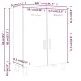 Weißes Sperrholz-Sideboard 69,5 x 34 x 89 cm von vidaXL, Sideboards - Ref: Foro24-812186, Preis: 99,16 €, Rabatt: %