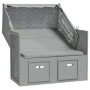 Strandkorb Strandkorb mit grauem Holz-Synthetik-Rattan-Baldachin von vidaXL, Liegen - Ref: Foro24-318650, Preis: 269,43 €, Ra...