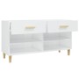 Glossy white plywood shoe cabinet 102x35x55 cm by vidaXL, Shoe racks and shoe organizers - Ref: Foro24-812822, Price: 57,51 €...