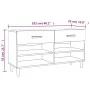 Schuhschrank aus glänzend weißem Sperrholz, 102 x 35 x 55 cm von vidaXL, Schuhregale und Schuhorganisatoren - Ref: Foro24-812...