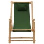 Strandkorb aus Bambus und grünem Segeltuch von vidaXL, Gartenstühle - Ref: Foro24-318598, Preis: 80,15 €, Rabatt: %