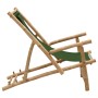 Strandkorb aus Bambus und grünem Segeltuch von vidaXL, Gartenstühle - Ref: Foro24-318598, Preis: 80,15 €, Rabatt: %
