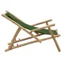Bamboo and green canvas beach chair by vidaXL, Garden chairs - Ref: Foro24-318598, Price: 81,05 €, Discount: %