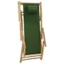 Bamboo and green canvas beach chair by vidaXL, Garden chairs - Ref: Foro24-318598, Price: 81,05 €, Discount: %