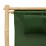 Strandkorb aus Bambus und grünem Segeltuch von vidaXL, Gartenstühle - Ref: Foro24-318598, Preis: 76,96 €, Rabatt: %