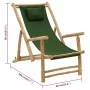 Strandkorb aus Bambus und grünem Segeltuch von vidaXL, Gartenstühle - Ref: Foro24-318598, Preis: 76,96 €, Rabatt: %