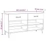 Shoe cabinet made of white glossy plywood, 102x35x55 cm by vidaXL, Shoe racks and shoe organizers - Ref: Foro24-812831, Price...