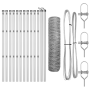 Cerca Hexagonal con 13 Postes Plateados 0.5x25 m Acero Galvanizado | Foro24.es | Tu tienda online para hogar, jardín y más Foro24.es