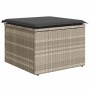 Conjunto de sofá de jardín 7 pcs Gris claro Poliratán