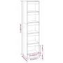 Estantería/divisor de espacios gris hormigón 40x30x166 cm de vidaXL, Librerías y estanterías - Ref: Foro24-811632, Precio: 65...