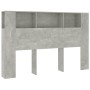 Mueble cabecero gris hormigón 160x18,5x104,5 cm de vidaXL, Cabeceros y pies de cama - Ref: Foro24-811938, Precio: 65,45 €, De...