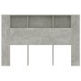 Mueble cabecero gris hormigón 160x18,5x104,5 cm de vidaXL, Cabeceros y pies de cama - Ref: Foro24-811938, Precio: 65,45 €, De...