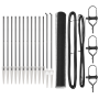 Juego de Cercado Set de 2 Gris Acero, PVC 25 x 1.2 m Duradero de , Postes de cerca - Ref: Foro24-3353240, Precio: 170,94 €, D...