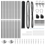 Juego de Cercado Set de 2 Gris Acero, PVC 25 x 1.2 m Duradero de , Postes de cerca - Ref: Foro24-3353240, Precio: 170,94 €, D...