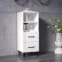 Hochglanzweißes Sperrholz-Sideboard 34,5 x 34 x 90 cm von vidaXL, Sideboards - Ref: Foro24-812372, Preis: 63,44 €, Rabatt: %