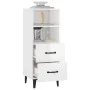 Hochglanzweißes Sperrholz-Sideboard 34,5 x 34 x 90 cm von vidaXL, Sideboards - Ref: Foro24-812372, Preis: 63,44 €, Rabatt: %