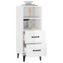 Hochglanzweißes Sperrholz-Sideboard 34,5 x 34 x 90 cm von vidaXL, Sideboards - Ref: Foro24-812372, Preis: 64,24 €, Rabatt: %