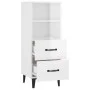 Hochglanzweißes Sperrholz-Sideboard 34,5 x 34 x 90 cm von vidaXL, Sideboards - Ref: Foro24-812372, Preis: 63,44 €, Rabatt: %