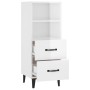 Hochglanzweißes Sperrholz-Sideboard 34,5 x 34 x 90 cm von vidaXL, Sideboards - Ref: Foro24-812372, Preis: 64,24 €, Rabatt: %