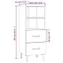 Hochglanzweißes Sperrholz-Sideboard 34,5 x 34 x 90 cm von vidaXL, Sideboards - Ref: Foro24-812372, Preis: 63,44 €, Rabatt: %