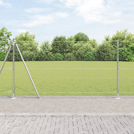 Juego de Cercas Set de 2 Acero Galvanizado 25 x 1.2 m Duradero de , Postes de cerca - Ref: Foro24-3353804, Precio: 126,70 €, ...