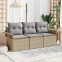 Conjunto de Sofás de Jardín de 3 Piezas con Cojines de Ratán Beige de Poliéster | Foro24.es | Tu tienda online para hogar, jardín y más Foro24.es