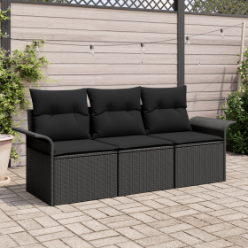 Conjunto de 3 Piezas de Sofás de Jardín con