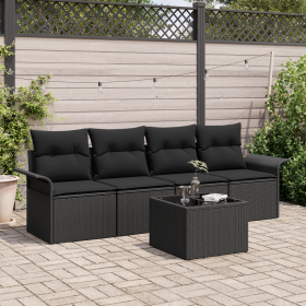 Conjunto de Sofás de Jardín de 5 Piezas con