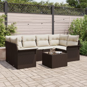 Conjunto de Sofá de Jardín de 7 Piezas con
