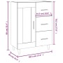 White engineered wood sideboard 69.5x34x90 cm by vidaXL, Sideboards - Ref: Foro24-812204, Price: 93,15 €, Discount: %