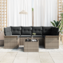 Juego de Sofá de Jardín de 7 Piezas con Cojines Gris Ratán Poliéster von , Outdoor-Sofas - Ref: Foro24-3353928, Preis: 480,26...