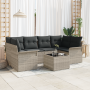 Juego de Sofá de Jardín de 7 Piezas con Cojines Gris Claro Ratán Poliéster von , Outdoor-Sofas - Ref: Foro24-3353931, Preis: ...