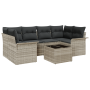 Juego de Sofá de Jardín de 7 Piezas con Cojines Gris Claro Ratán Poliéster von , Outdoor-Sofas - Ref: Foro24-3353931, Preis: ...