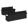 Set de Sofá de Jardín de 8 Piezas con Cojines Ratán Poliéster Negro | Foro24.es | Tu tienda online para hogar, jardín y más Foro24.es